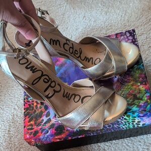Sam Edelman Metallic Gold Heels